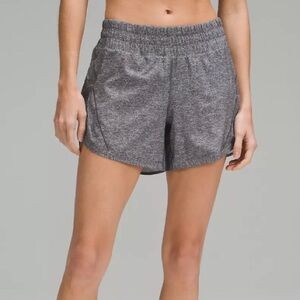 Lululemon Track That Mid-Rise Lined Shorts 5 inch Heather Lux Multi Black size 6